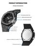 Pro hodinky Casio G-SHOCK Black Knight GA-2100/GA-2110/GA-B2100 Modifikované pouzdro s černým diamantem Sada nerezového řemínku Příslušenství