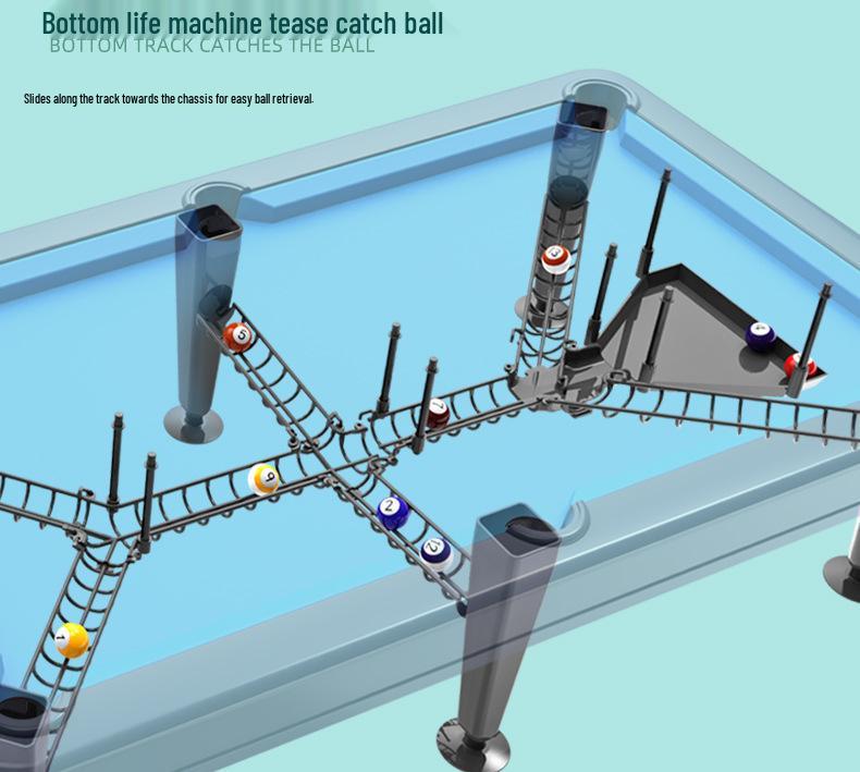 Billiard Table with Automatic Ball Return - Large Indoor Model for Parent-Child Interaction and Children's Simulation Play