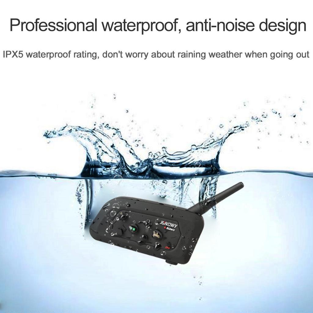 Xinowy V4c PRO Football Referee 4-Person Walkie-Talkie Set: In-Ear Left Ear, 3 Units + Bag