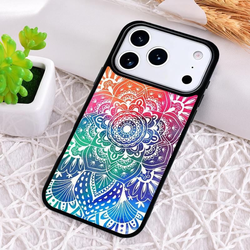 Abstract Mandala Phone Case for iPhone 17 Air 16 15 11 12 14 13 Pro Max Shockproof Cover