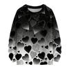 Women's Fashion Casual Long,Sleeve Valentine's Day Round,Neck Knit Pullover Top