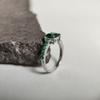 Silver Ring with Nano Emerald, Item Weight 2.45 G (2197393)