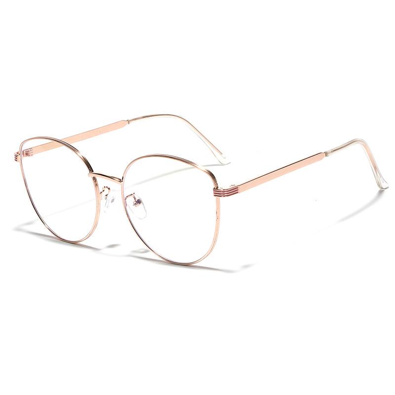 Cat'S Eye Retro Glasses, Sexy Face-Covering Glasses, Women'S Large-Frame Flat Glasses, Men'S