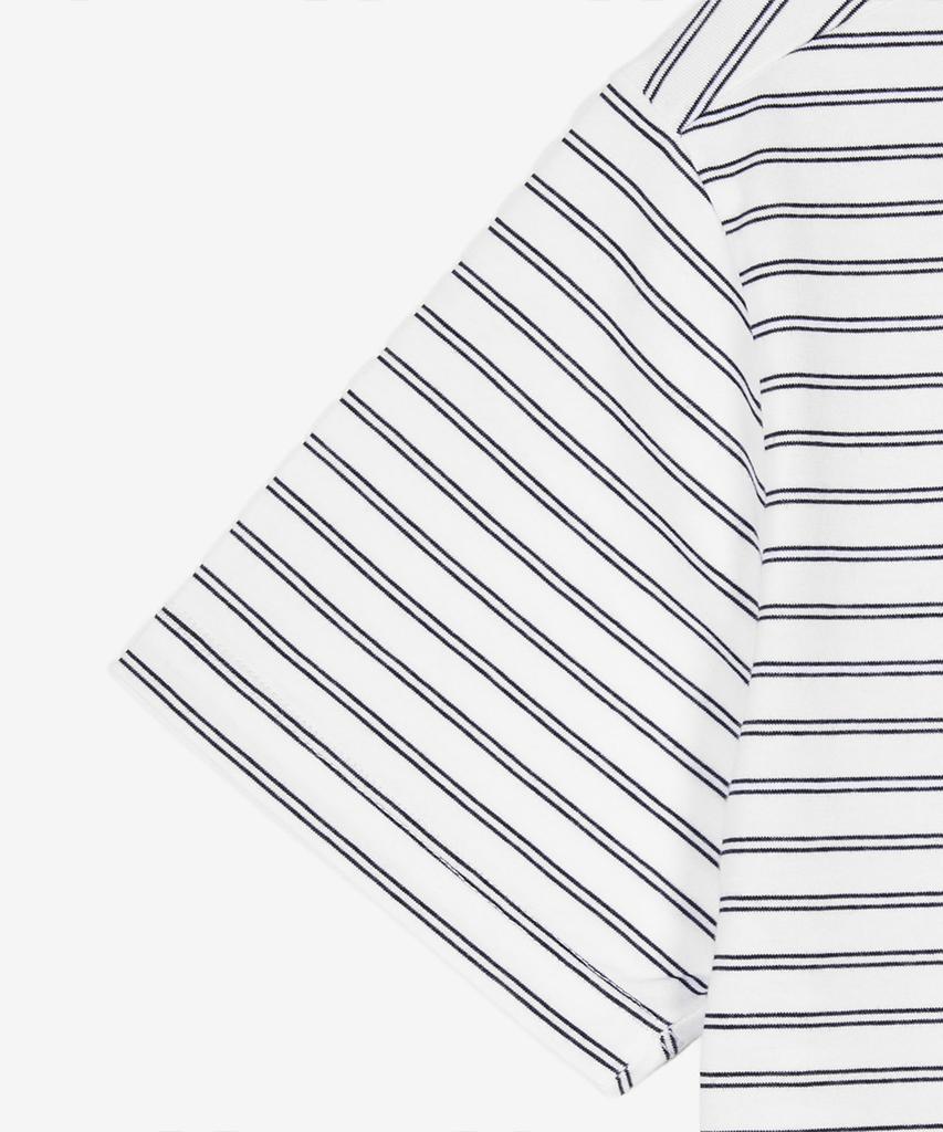 Nyuballanseu Nbneg3W422 / Women Essential Basic Striped Short Sleeve T-Shirt (Navy)
