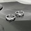 Ring Female Full Diamond Zircon Cold Wind Light Luxury High-End Niche Design Open Index Finger Ring Couple Ring