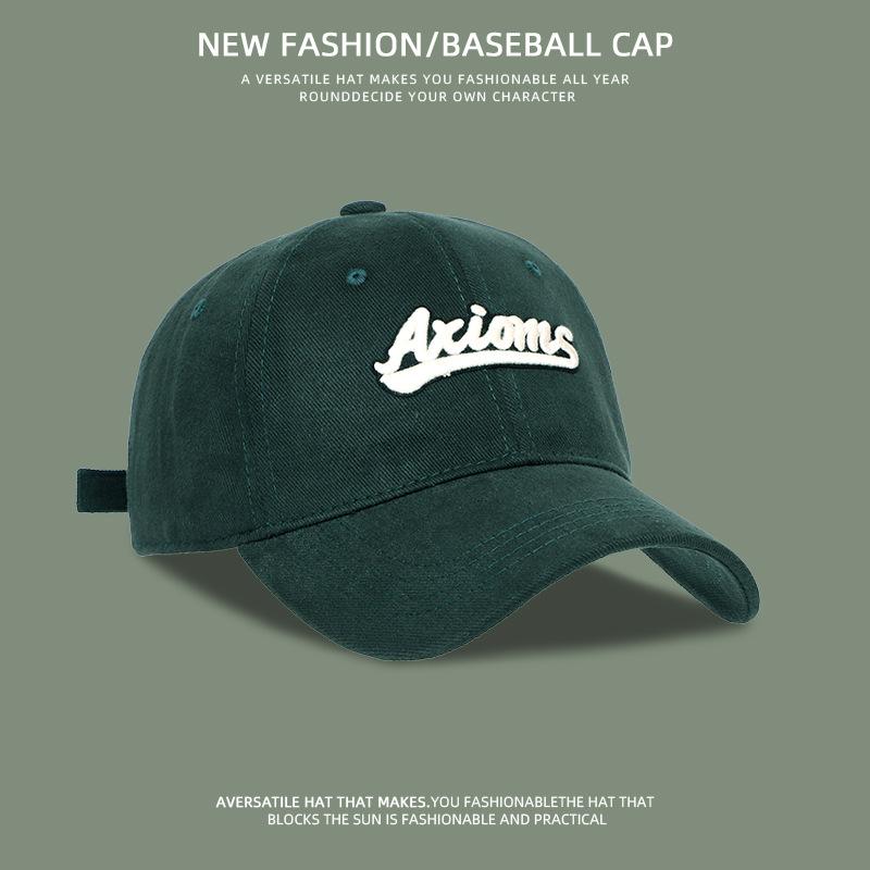 

Baseball cap children deep top big head circumference letter embroidery versatile sunshade sunscreen showing face small wide curved brim peaked cap Adjustable