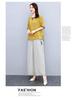 Summer 2025 Women's Retro Chinese Style Linen Top and Wide-Leg Pants Set
