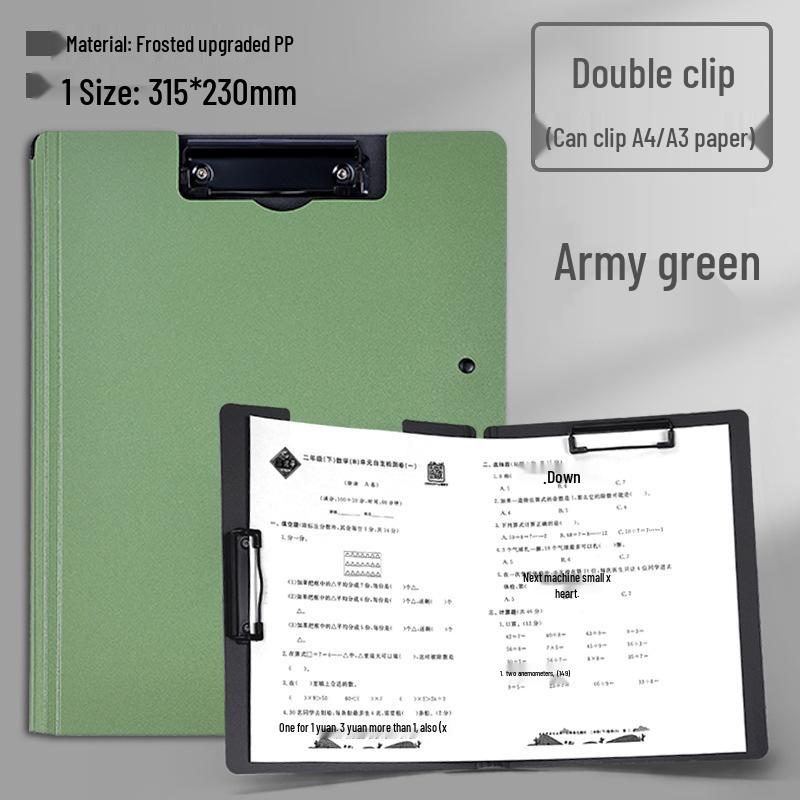 A4 Document Clipboard and A3 File Organizer with Horizontal Writing Pad