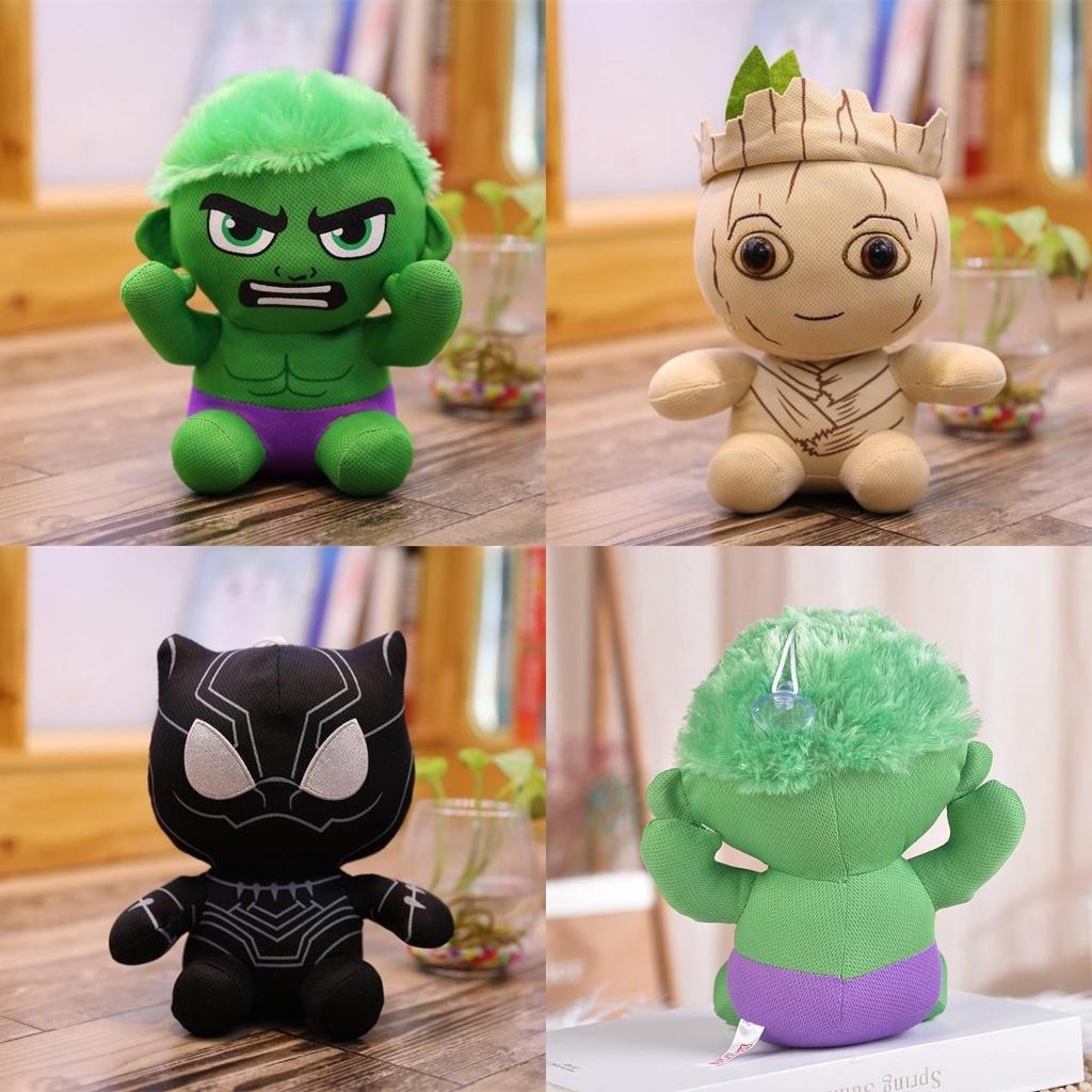 Marvel Avengers Black Panther Hulk Groot Plush Toys Soft Pp Cotton Stuffed Superheroes