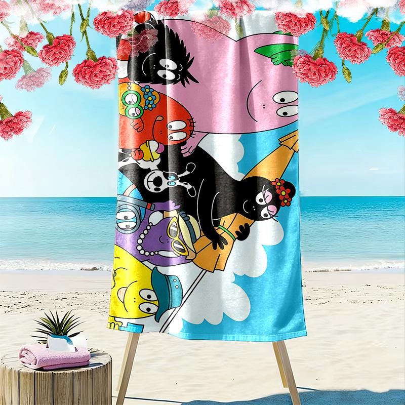 Barbapapa3 Print Beach Towel, Large Soft Quick Dry Towel for Beach Camping Swimming