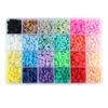 Vibrant 4800Pcs 24 Colors Clay Beads Loose Spacer Disc Beads for DIY Jewelry Finding