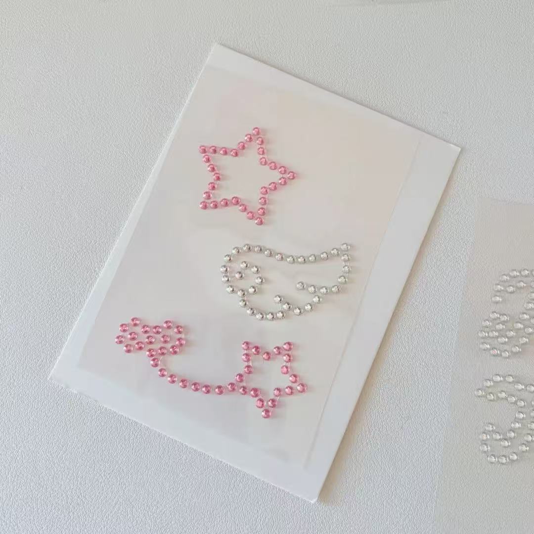 

3D Ланцюжок з стразами Наліпки для фотокартки Корейський стиль Музична нота Крило Кристалічний Алмазний Наліпка для Скрапбукінгу Журналу