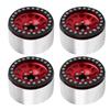 2.2inch Aluminium Alloy Wheel Rim Hubs for TRX4 SCX10 90046 KM2 Wraith RC Car (Red   Black)