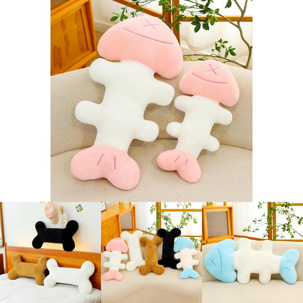 Plush Fish Bone Pillow With Soft Pp Cotton Filling For Kids And Adults