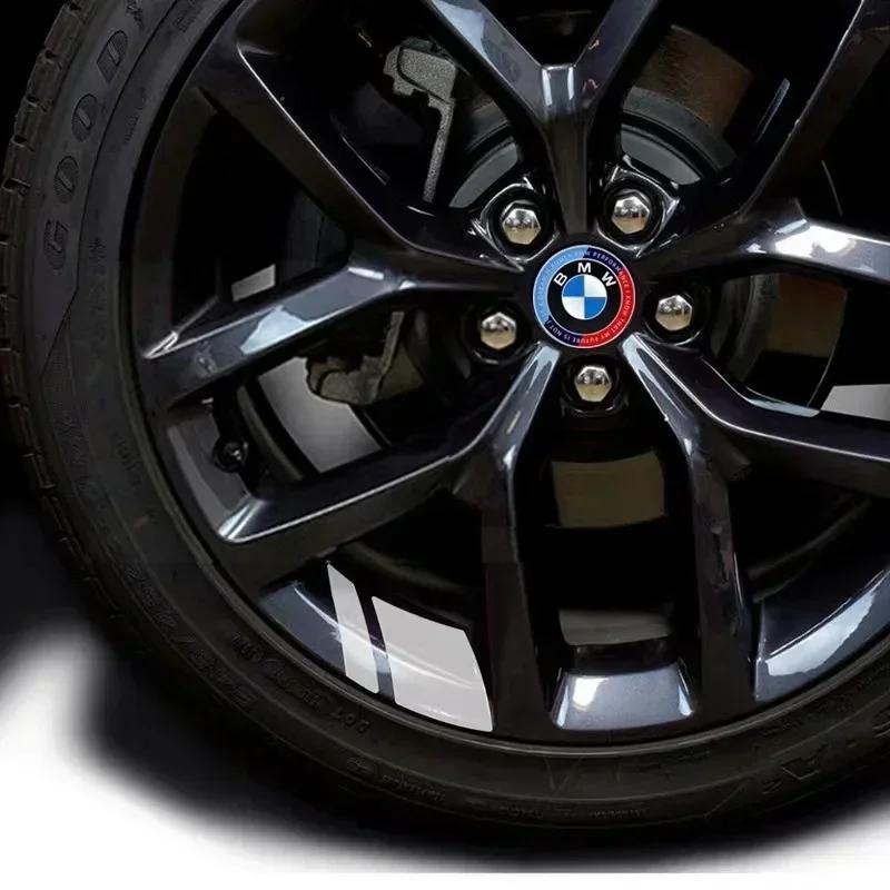 -4pcs 56/68mm Car Hub Cap Wheel Center Cap Emblem 50th Anniversary Badge For BMW E90 E60 F10 F20 G20 G30 E53 E85 E70 E84 F48