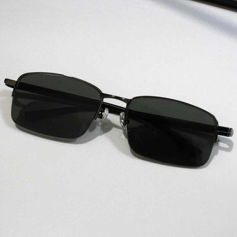 Shatar New Retro Fashion Half Frame Glass Sunglasses Man Driving Touring Sunshade Sunglasses For UV Protection Metal Half Frame Other чёрный