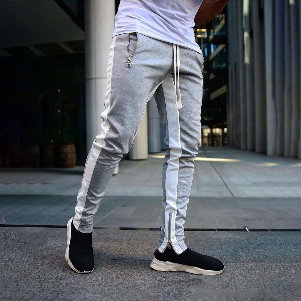 Pánské běžecké kalhoty Ležérní kalhoty Small Feet Slim Tooling s mnoha kapsami