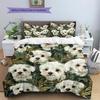 Maltese Pattern Bedding Home Decoration Birthday Gift (1 * Duvet Cover + 2 * Pillowcase, Without Core)