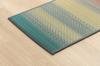 IKEHIKO Igusa Kitchen 43 x Natural Antibacterial and Made in Casual Style Mat, Rectangular, F-Zigue Gray, Approx. 120cm, Gradient, Deodorizing, Japan,