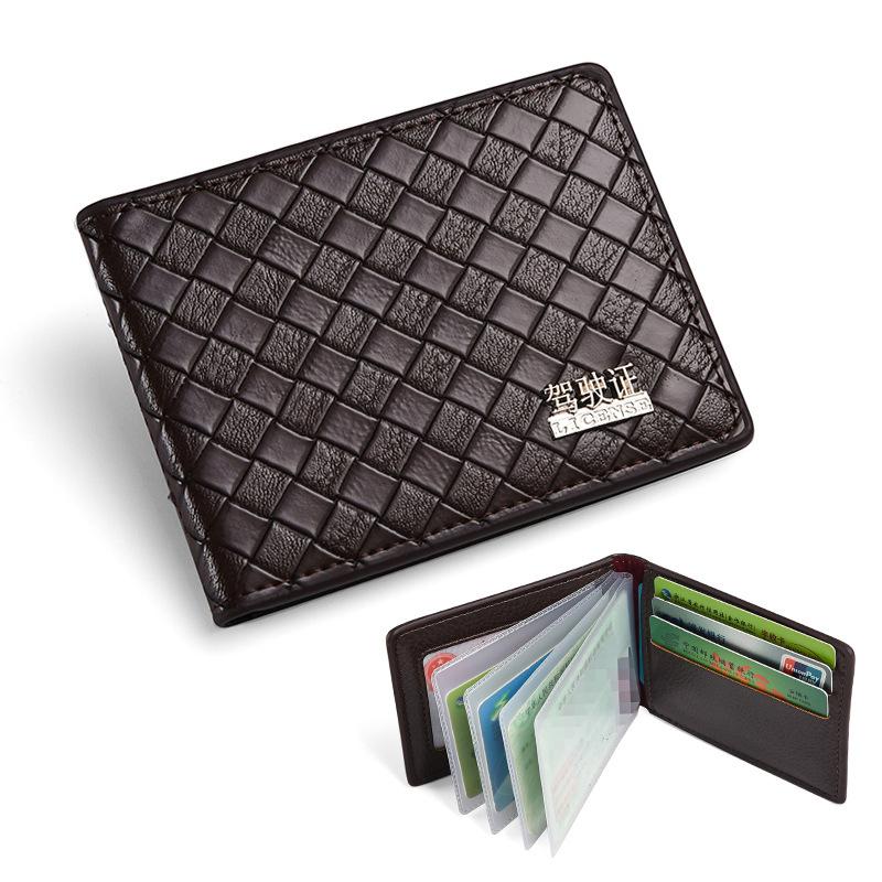 

Кожаный чехол для водительского удостоверения Мужская многофункциональная визитница Чехол для карточки водительского удостоверения Книжка-клип для водительского удостоверения Защитный чехол два в одном Сумка для ID