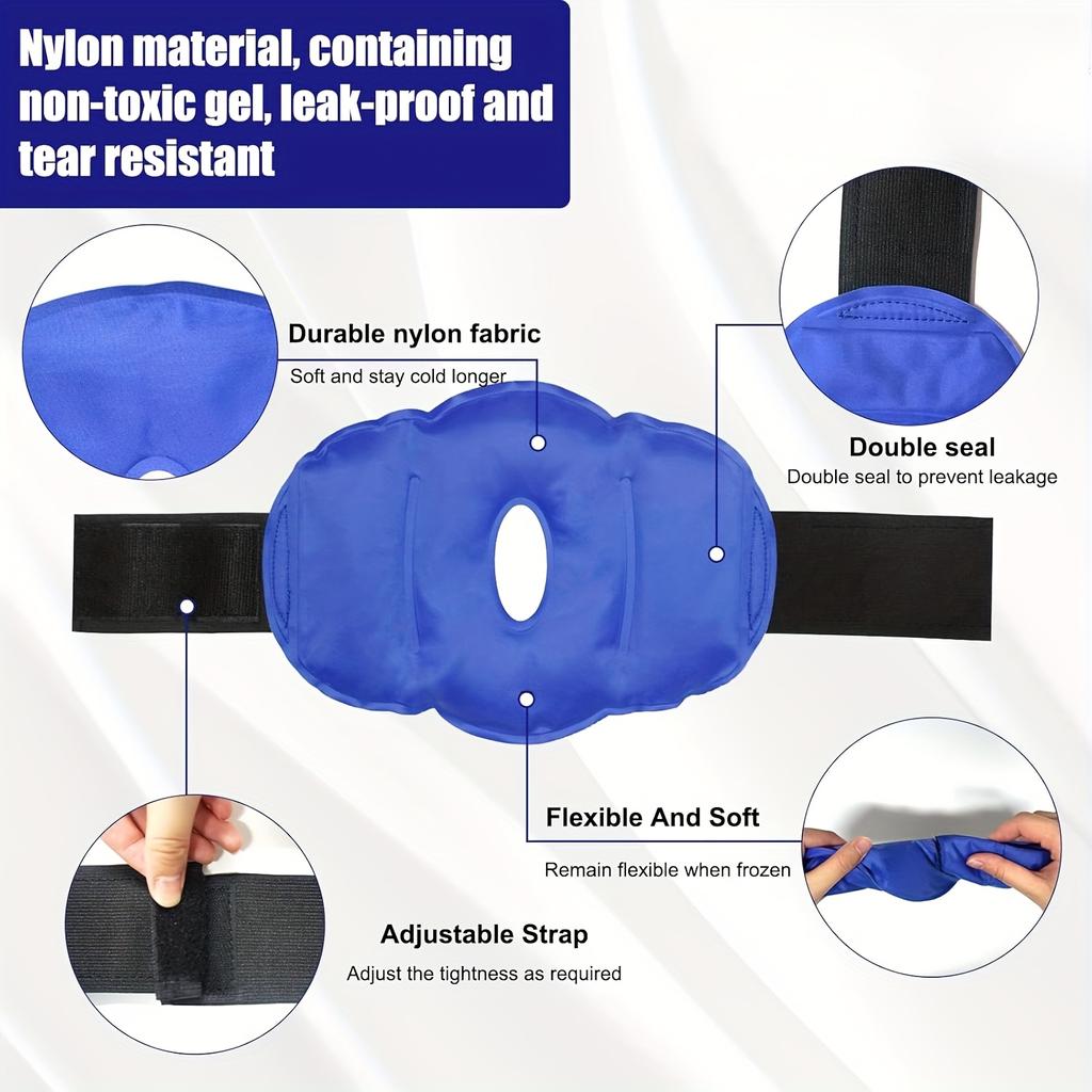 Knee Cold Pack - 1 Reusable Hot and Cold Ice Packs for Knee, Joint - Adjustable & Flexible for Knees, Elbows