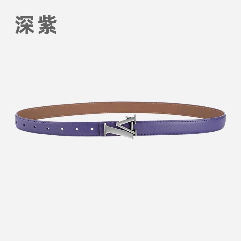 Alloy Alphabet Board Buckle Leather Belt Women'S Premium Pants Belt Women'S