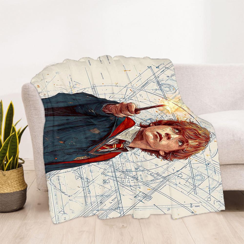 1pc Harry Potter Outdoor Blanket Lightweight Flannel, All-Season Use for Sofa, Bed, Travel, Camping, Living Room, Office, Couch007