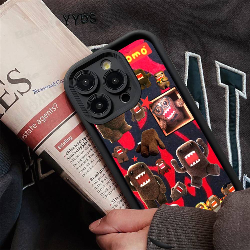 Cute Domo Kun Phone Case For IPhone 11 12 13 16 15 17 14 Pro Max Soft Funda Silicone Cover