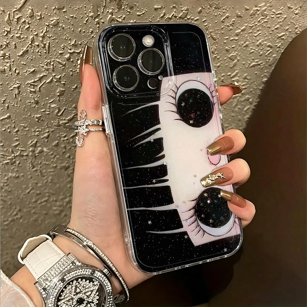 Comic Girl'S Eyes Soft Phone Case For Iphone 17 Pro Max Case Iphone 16E 13 12 14 11 15 Pro Max Plus 17E Silicone Back Cover
