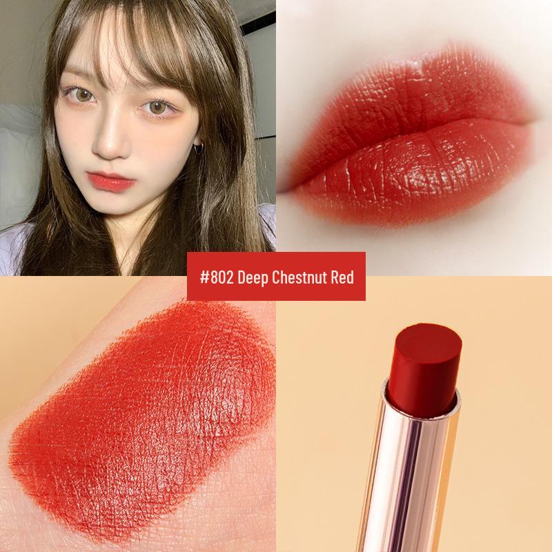

Golden Velvet Semi-Matte Moisturizing Lipstick, Slim Tube, Long-lasting, Non-Fade