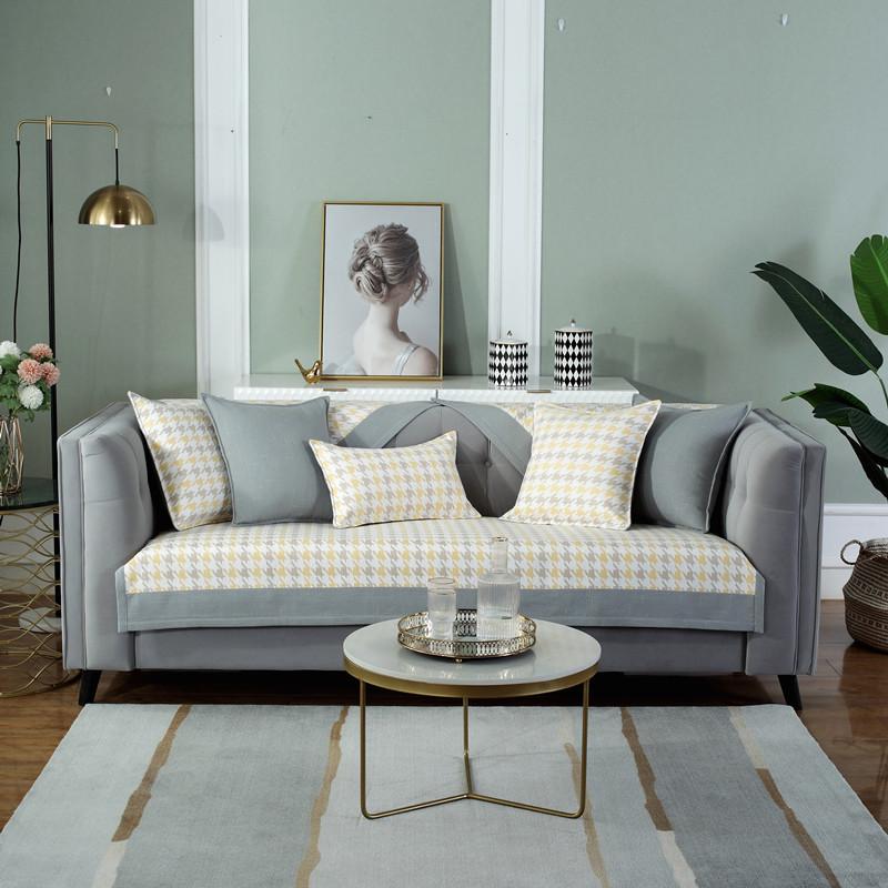 

Четыре сезона универсальная шенилловая легкая роскошная диванная подушка с узором «гусиная лапка» простая широкая износостойкая диванная подушка чехол для полотенца 70*70