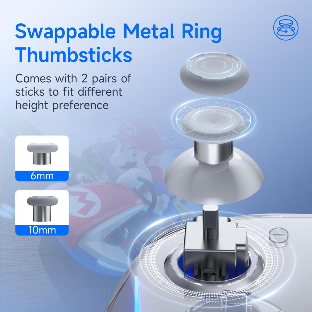 EasySMX S15 Mechanical Controller: Switch-Compatible with Hall Effect Sensors, 4 Back Buttons, and NFC.