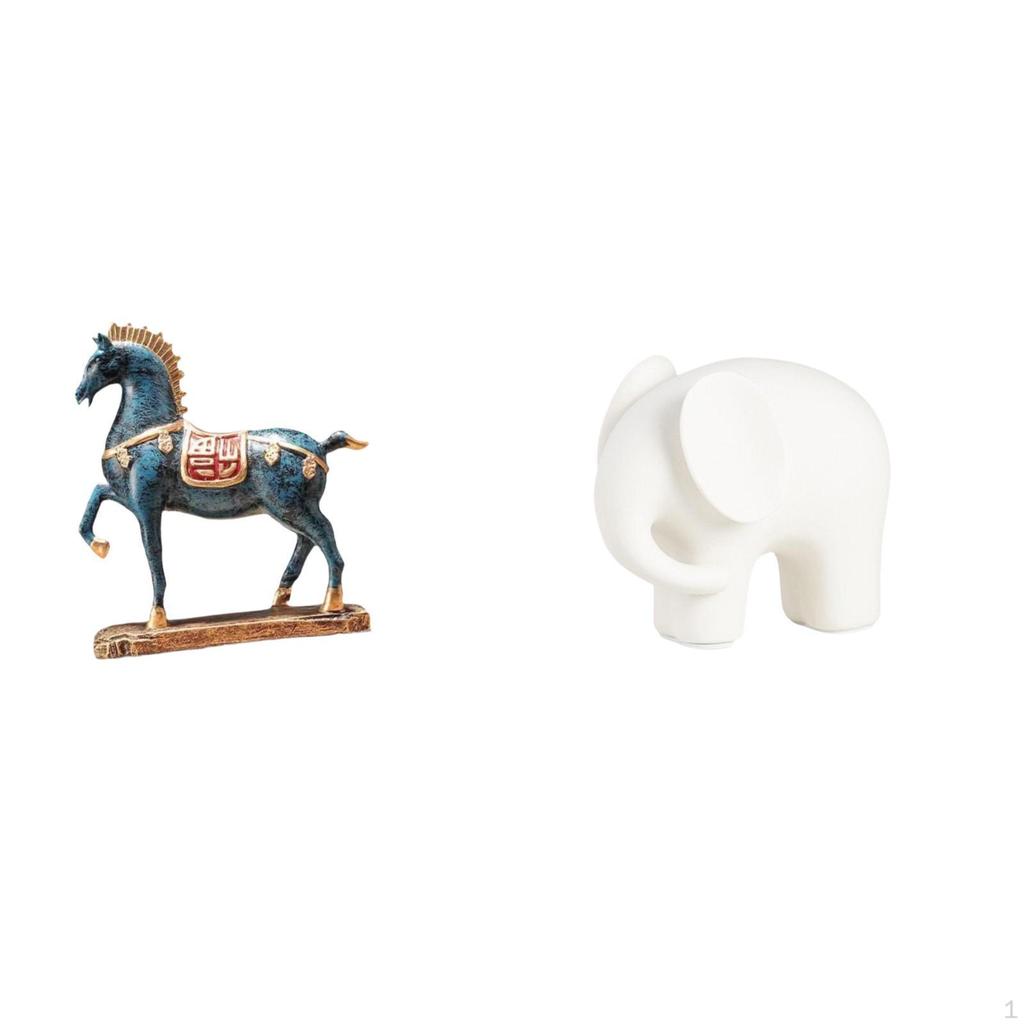 Graceful Equine Elephant Fusion Sculpture Unique Animal Figurine for Desk Living Room Bookcase