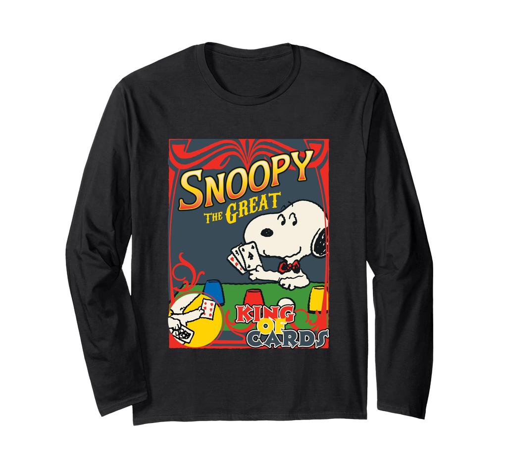 Peanuts Snoopy Card King Long Sleeve T-Shirt