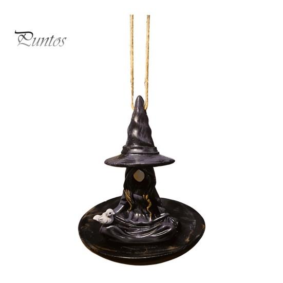 Meditating Witch Decor Bird Feeder, Outdoor Hanging Large Capacity Feeder Waterproof Resin for Garden Decoration