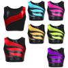 Kids Girls Stage Performance Clothes Sleeveless Round Neckline Shiny Rhinestone Decor Crop Top Vest