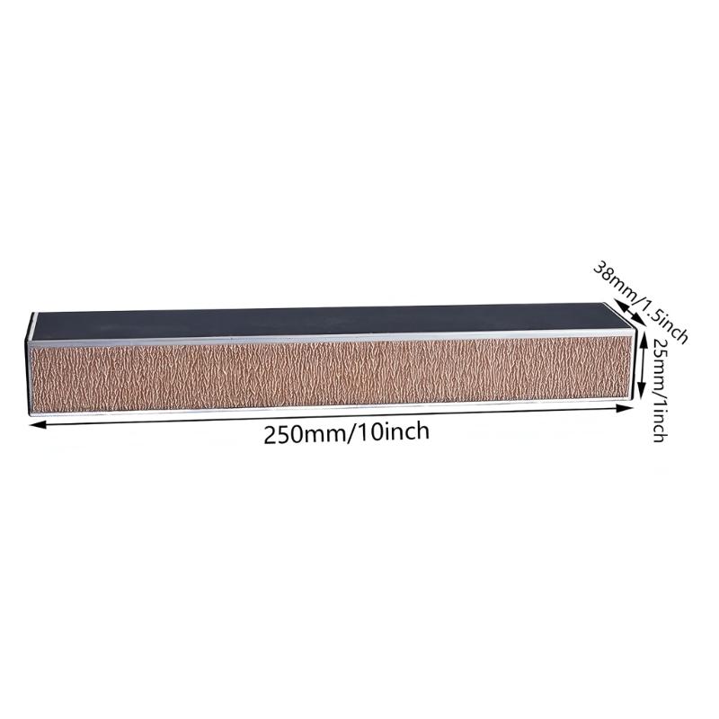 Professional Guitar Bass Fret Leveling Beam 250mm Metal Polishing Tool with 4 Grit Sandpapers for Instrument Maintenance