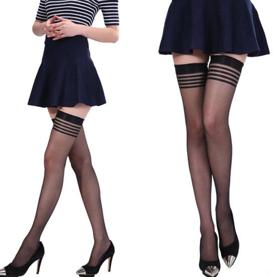 Lady Sexy Summer Breathable See Through Thigh High Stockings Socks Pantyhose