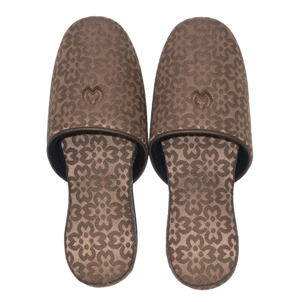 Okamura Mirashon New Prose Size A gift for Wipeable Slippers, Brown, L, RACA6901BR. luxurious, brand-name guests. soles.