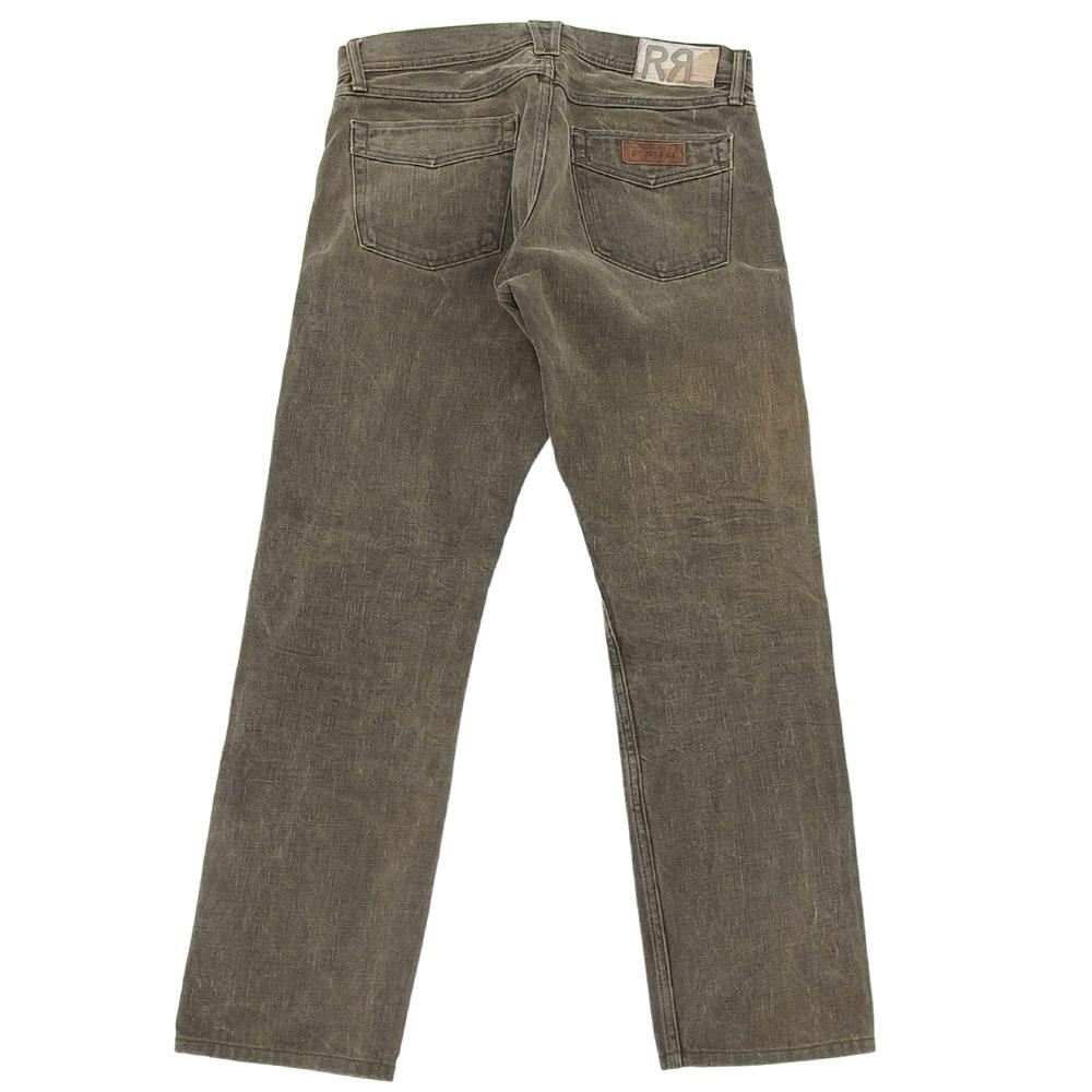 RRL Men's Gray Hair-on-Ido Patch Button Fly Cotton Chino Pants, Size 32x30 Bottoms 32x30 grayUsed