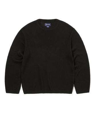 THISISNEVERTHAT Loose Gauge Knit Crew Black