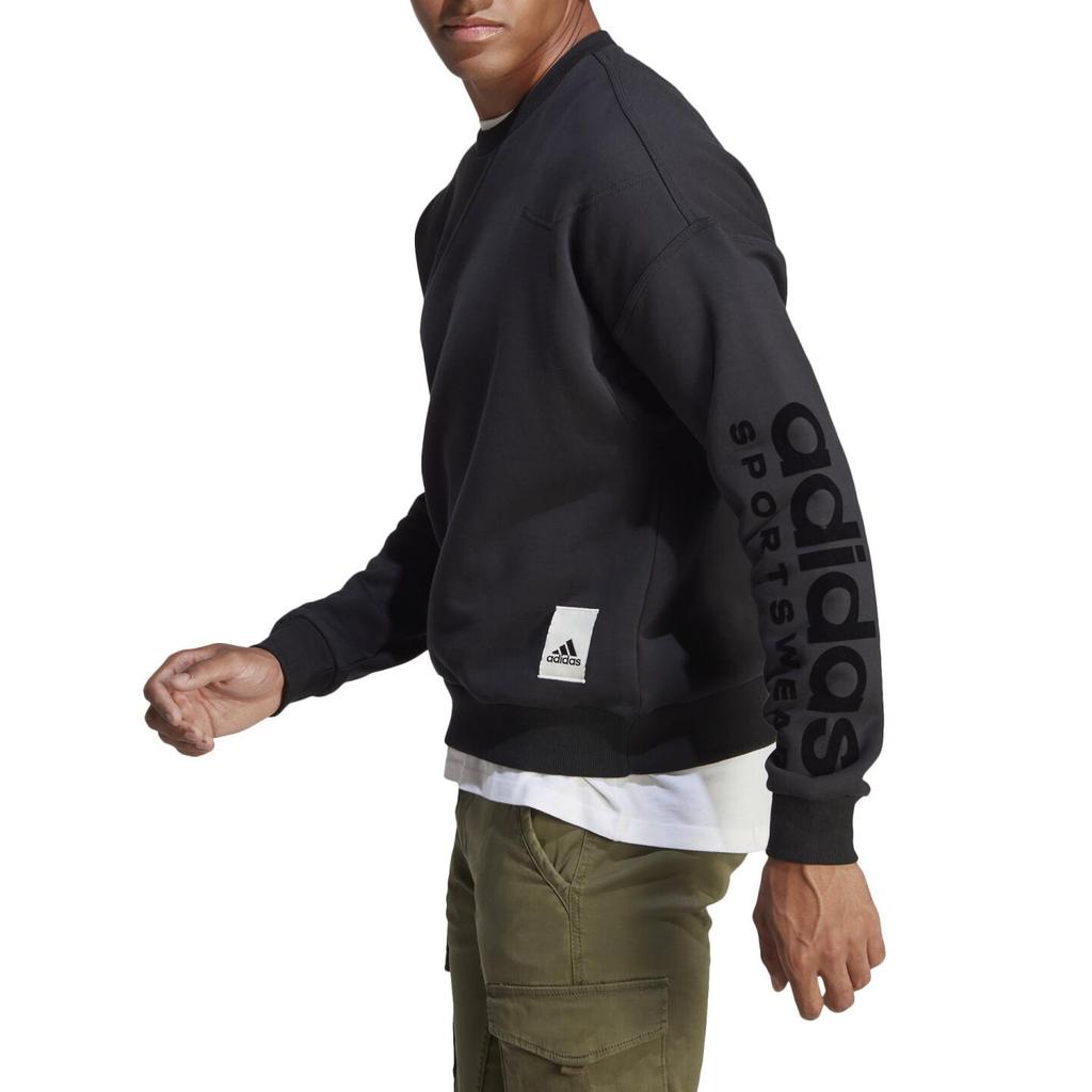 adidas Logo Print Sweatshirt Herren Sweatshirt Schwarz IA9363