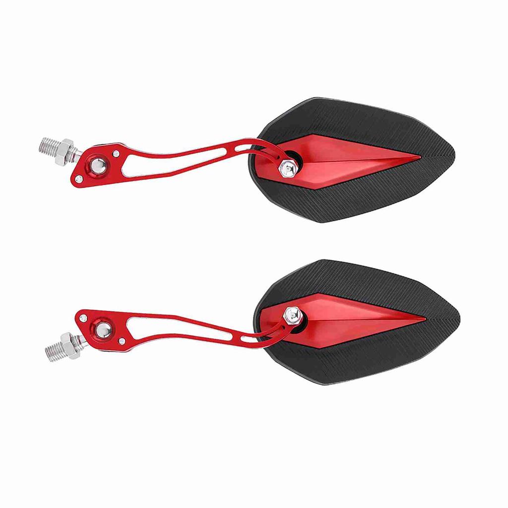 Pair 8mm 10mm Universal Motorbike Scooter Motorcycle Rearview Mirror Rear View Side Mirrors Red