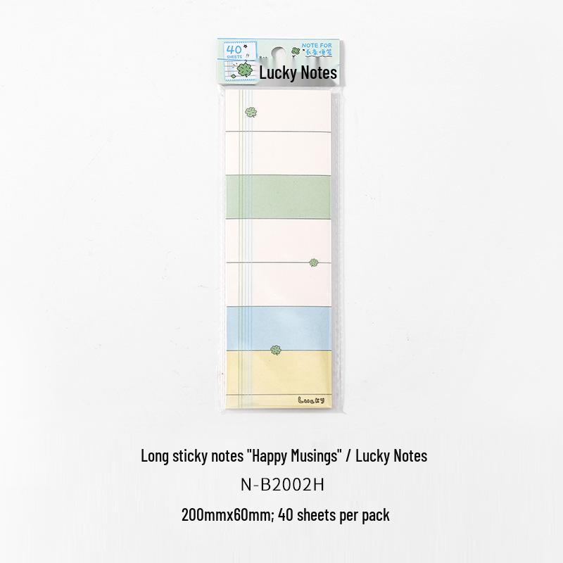 

Happy Random Thoughts: Long Sticky Notes with Fresh, Cute Line Illustrations for Journals and Memos