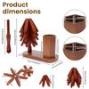 Tree Trivet Set Wooden Foldable Kitchen Trivet with Utensil Holder Heat Resistant Desktop Protective Pad for Hot Dishes Pot Bowl