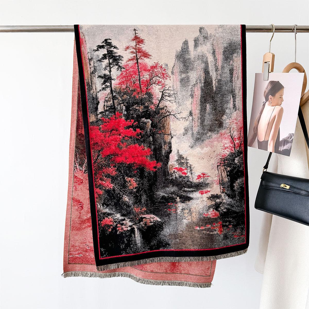 

Новый женский шарф из искусственного кашемира, зимний, винтажный, в клетку, пашмина, фуляр, одеяло, накидка, шаль 65X180cm