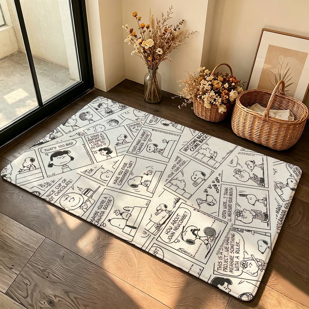 Classic-S-sNoOPyS Kawaii Carpet Bathroom Anti-slip Mat Door Mat Home Decoration Mat Entrance Door Mat Scratch-resistant Door Mat