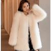 Imitation Fur Coat Women's Medium and Long Winter Imitation Fox Hair Slim and Thin Thickened Fur Coat