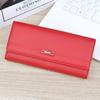 Fashion Long Wallets Soft Leather Tri-fold Card Holder Purses for Women Ladies Handbags GZW