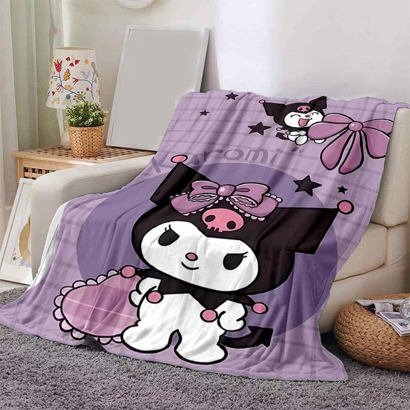 1pc Kuromi's Cute Halloween Adventure Blanket, Soft Throw Blanket, Warm Cozy Bedding Decor, Living Room, Travel, Camping, Car Blankets, Beach, Office